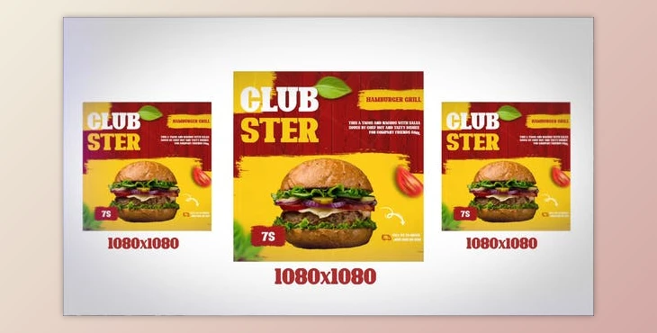 Download Restauraunt Menu Instagram Post 1080×1080 (Videohive 39555837) - AE Project