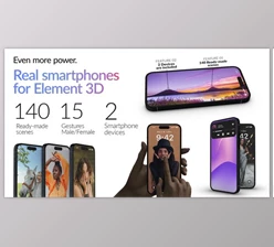 Download Real Smartphones for Element 3D (Videohive 40921406) - AE Project
