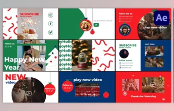 Download New Year Youtube End <span class='badge badge-warning'>Screens</span> for After Effects (Videohive 42061198) - AE Project