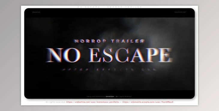 Download No Escape – Horror Trailer (Videohive 42098604) - AE Project