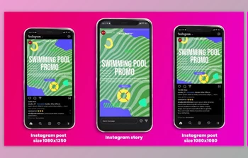 Download Swimming Pool Promo Instagram Story, Post (3 in <span class='badge badge-warning'>1</span>) (VideoHive 39997660) - AE Project