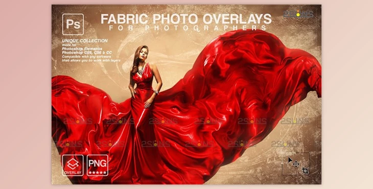 Download Flying Fabric Photoshop Overlays Waving Creativemarket - 10956651