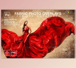 Download Flying Fabric Photoshop Overlays Waving Creativemarket - 10956651