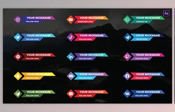 Download Colorful Social <span class='badge badge-warning'>Media</span> Lower Thirds (Videohive 40069925) - AE Project