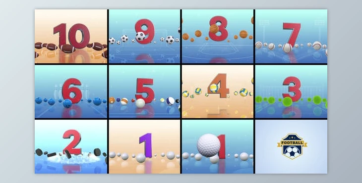 Download Countdown – Sports Balls (Videohive 39503798) - AE Project