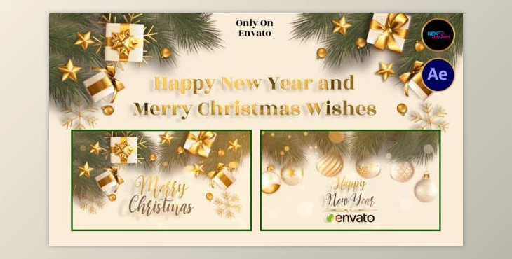 Download Happy New Year and Merry Christmas Wishes (Videohive 40871089) - AE Project