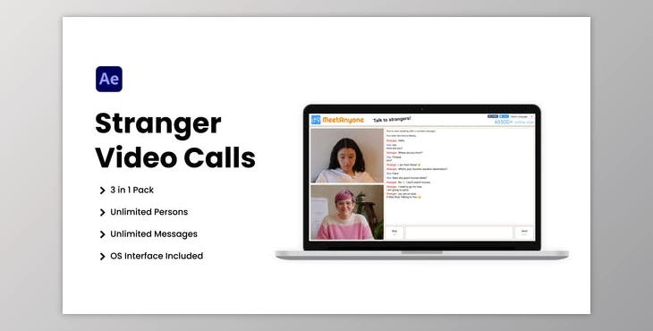 Download Random Video Chat Call UI Pack – 3 in 1 (Videohive 41949947) - AE Project
