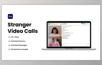 Download Random Video Chat Call UI Pack – 3 in <span class='badge badge-warning'>1</span> (Videohive 41949947) - AE Project