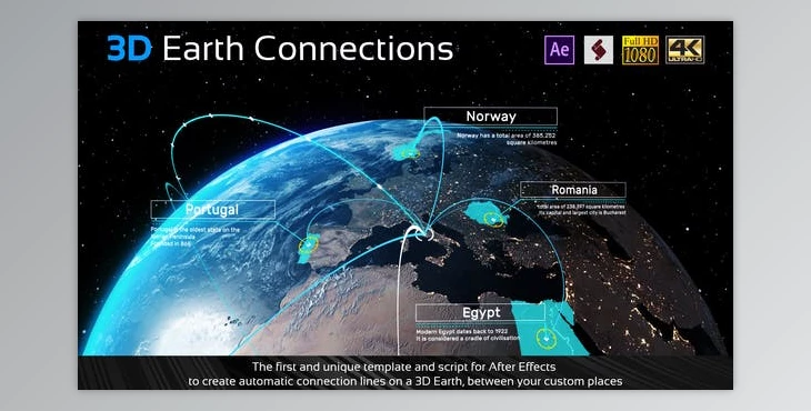 Download 3D Earth Connections (Videohive 23573012) - AE Project