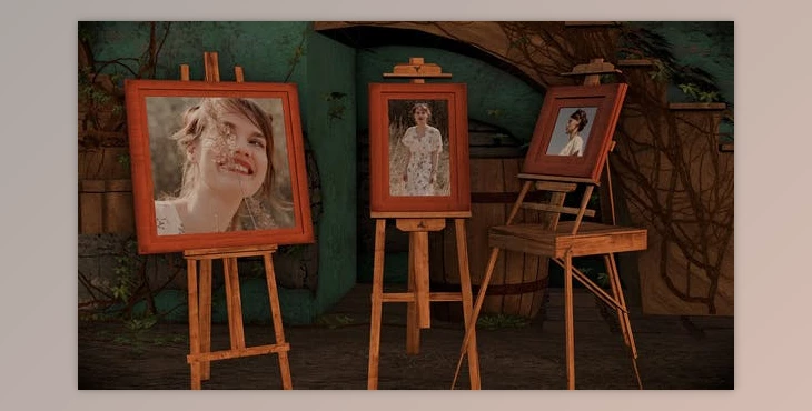 Download Photo Gallery in an Old Courtyard (Videohive 42255239) - AE Project