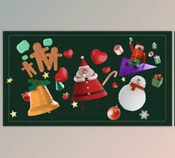Download 3D Christmas Social Icons Pack (Videohive 42203354) - AE Project