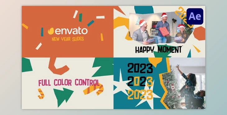 Download New Year Typography Slides for After Effects (Videohive 42293117) - AE Project