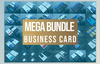 Download <span class='badge badge-warning'>Mega</span> Business Card Bundle Creativemarket - 7213231 PSD