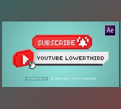 Download Youtube Lowerthird Subscribe Button 3D Pixel (Videohive 41317702) - AE Project