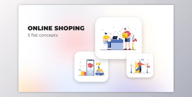 Download Online shoping – Flat concepts (Videohive 39948064) - AE Project