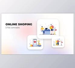 Download Online shoping – Flat concepts (Videohive 39948064) - AE Project