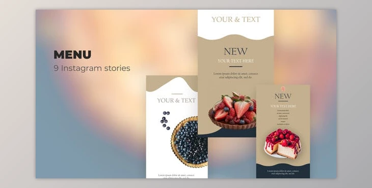 Download Menu – Instagram stories (Videohive 39985107) - AE Project