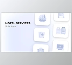 Download Hotel Services – Flat Icons (Videohive 39986515) - AE Project