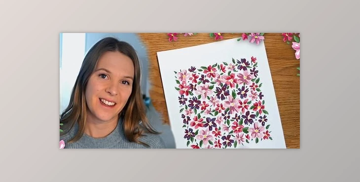 Download Paint Simple Ditsy Flowers with Gouache – From Imagination!