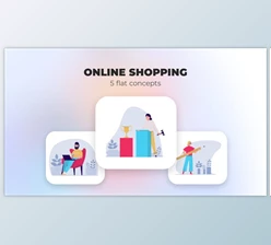 Download Online shopping – Flat concepts (Videohive 39984579) - AE Project