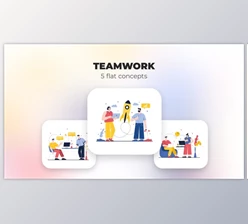 Download Teamwork – Flat concepts (Videohive 39948132) - AE Project