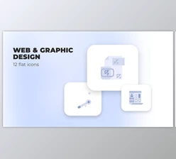 Download WEB & Graphic Design – Flat Icons (Videohive 39947411) - AE Project