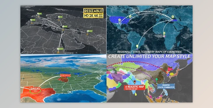 Download World Map Connetction Kit (Videohive 11602298) - AE Project