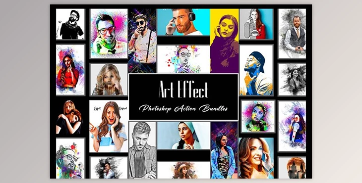 Download Art Effect Photoshop Action Bundles CreativeMarket - 10910522