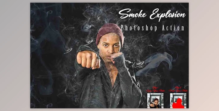 Download Smoke Explosion Photoshop Action Creativemarket - 10987304