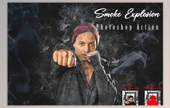 Download Smoke Explosion <span class='badge badge-warning'>Photoshop</span> Action Creativemarket - 10987304