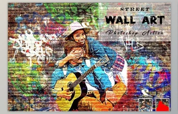 Download Street Wall Art <span class='badge badge-warning'>Photoshop</span> Action Creativemarket - 10994529
