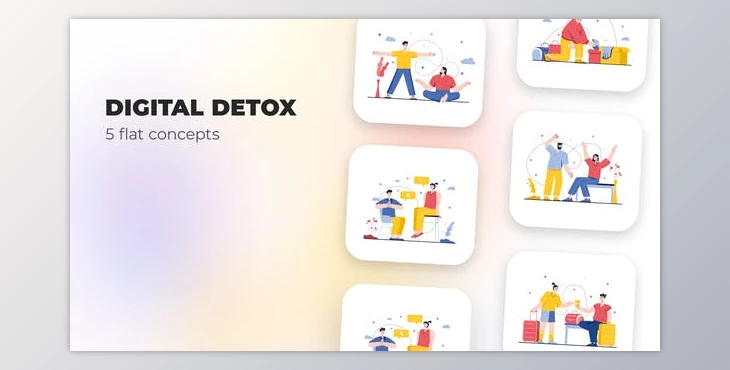 Download Digital Detox – Flat concepts (Videohive 39948051) - AE Project