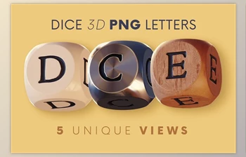 Download Dice – 3D Lettering <span class='badge badge-warning'>CreativeMarket</span> - 10998877