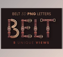 Download Belt – 3D Lettering CreativeMarket - 10996344