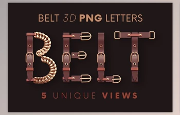 Download Belt – 3D Lettering <span class='badge badge-warning'>CreativeMarket</span> - 10996344