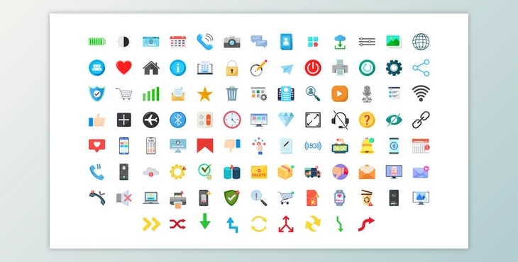 Download 100 User Interface Icons (Videohive 33180948) - AE Project