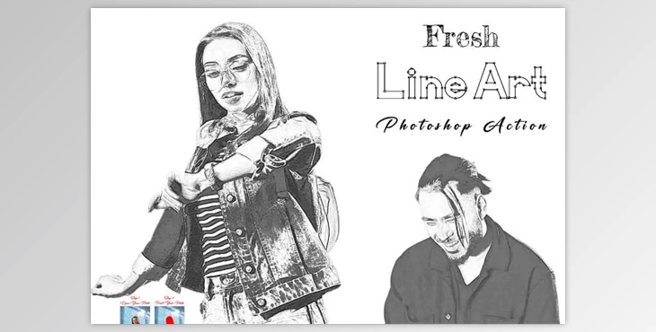 Download Fresh Line Art Photoshop Action