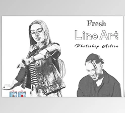 Download Fresh Line Art Photoshop Action
