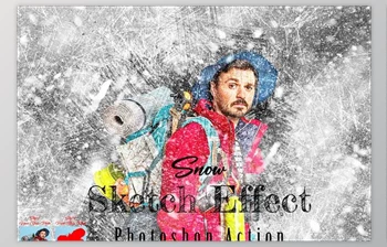 Download Snow Sketch Effect Photoshop <span class='badge badge-warning'>Action</span>