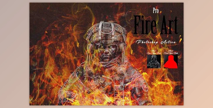 Download Pro Fire Art Photoshop Action Creativemarket - 10999499