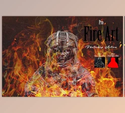 Download Pro Fire Art Photoshop Action Creativemarket - 10999499
