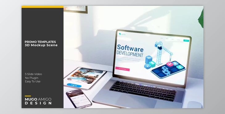 Download Promo Templates 3D Mockup Scene (Videohive 30506124) - AE Project