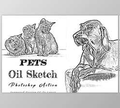 Download Pets Oil Sketch Photoshop Action