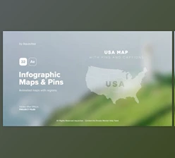 Download Infographic Maps with Pins (Videohive 40227438) - AE Project
