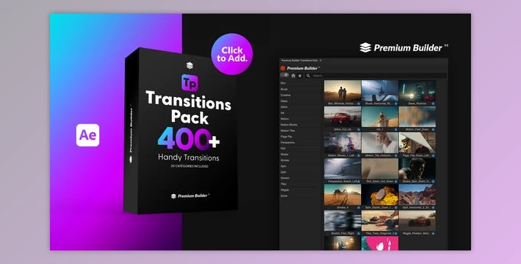 Download Transitions Pack (Videohive 42736354) - AE Project