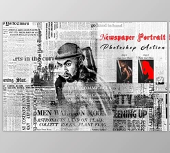 Download Newspaper Portrait Photoshop Action Creativemarket - 11007309