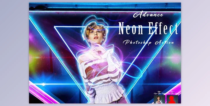 Download Advance Neon Effect Photoshop Action Creativemarket - 11011595