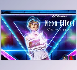 Download Advance Neon Effect Photoshop Action Creativemarket - 11011595