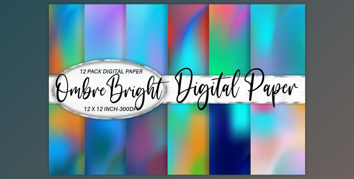Download Digital Paper Gradient Bright Color Creativemarket - 10285026