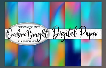 Download Digital Paper Gradient Bright <span class='badge badge-warning'>Color</span> Creativemarket - 10285026